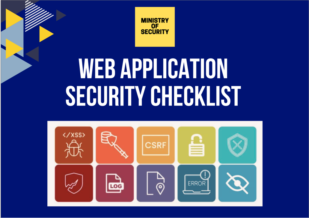 Web Application Security Checklist – Ministry Of Security