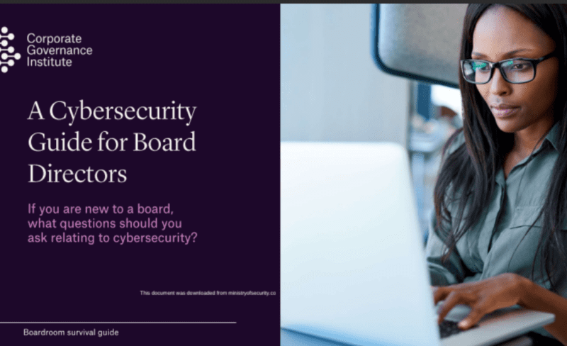 A Cybersecurity Guide for Board  Directors